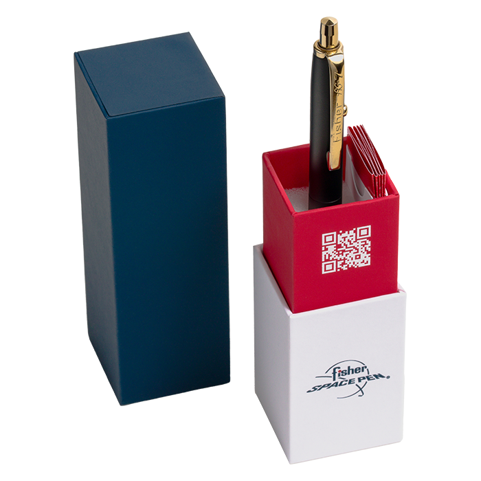 Graphite Black Cerakote Astronaut Space Pen, Solar Flare Gold Titanium Accents