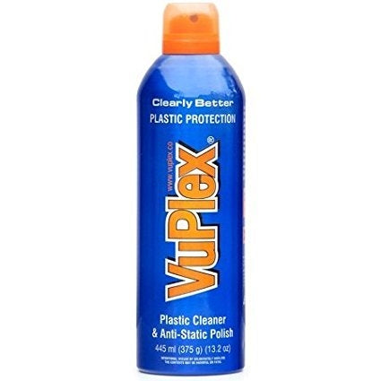 VuPlex Cleaner 445ml - Buy 2 or more Get a FREE 5 Pack of Small Microfibre Cleaning Cloth - 25cmx25cm