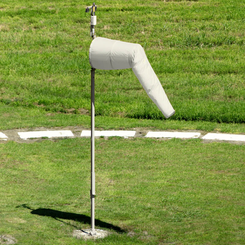 White Airport Windsock – Heavy Duty Aviation Windsock