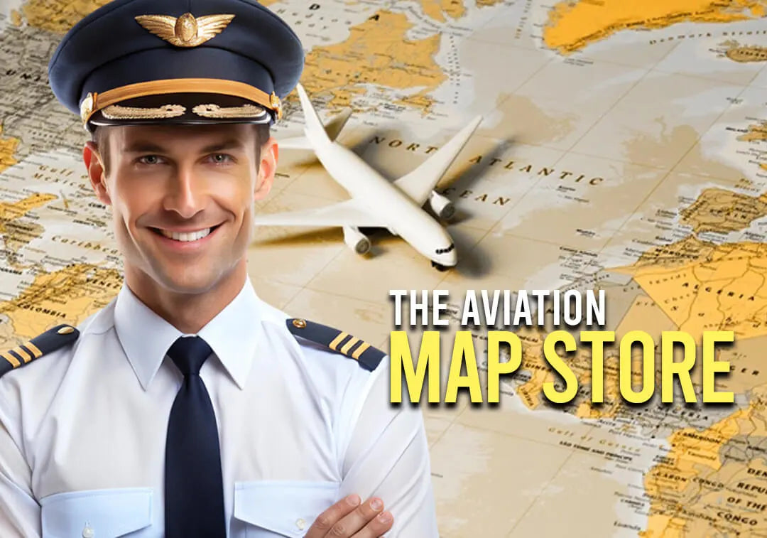 Pilot with aviation map background, Australia.