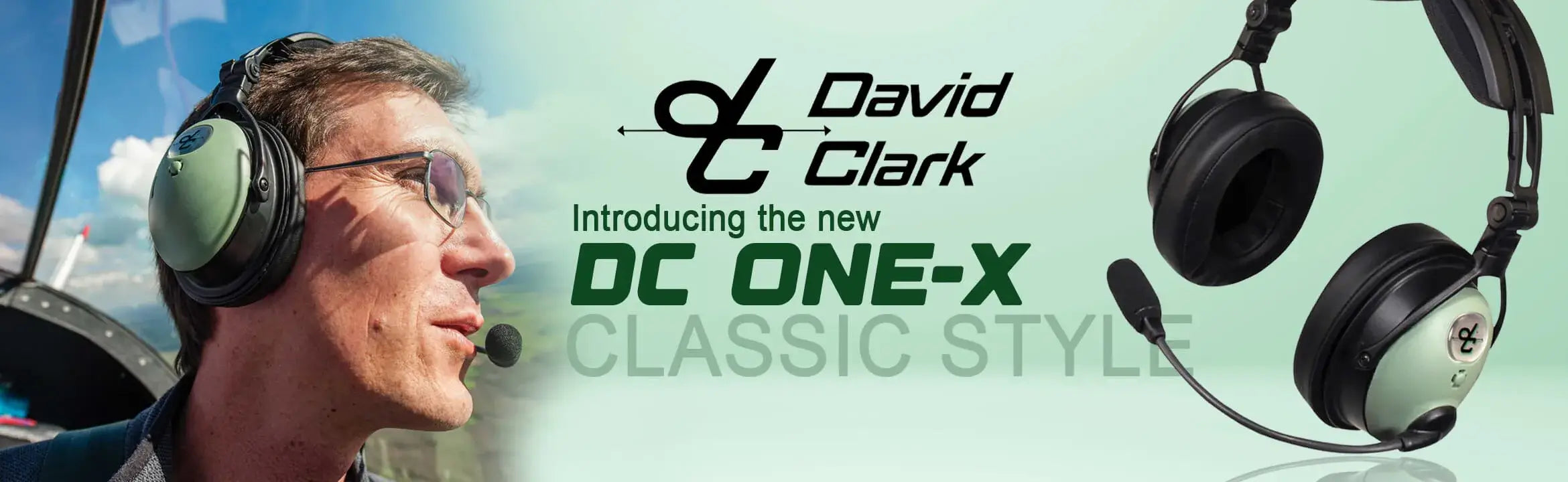 David Clark DC ONE-X classic style aviation headset promo