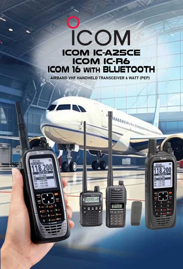 ICOM IC-R6 compact handheld airband receiver with LCD display