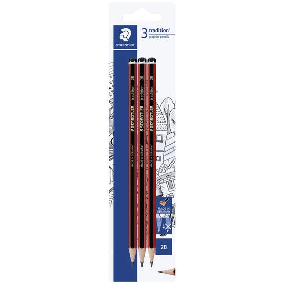Staedtler Graphite Pencils 2B 3 Pack