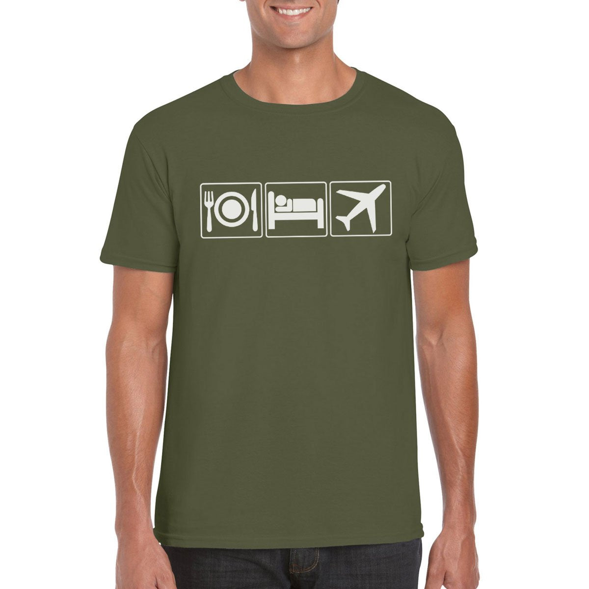 EAT SLEEP FLY Semi-Fitted Unisex T-Shirt