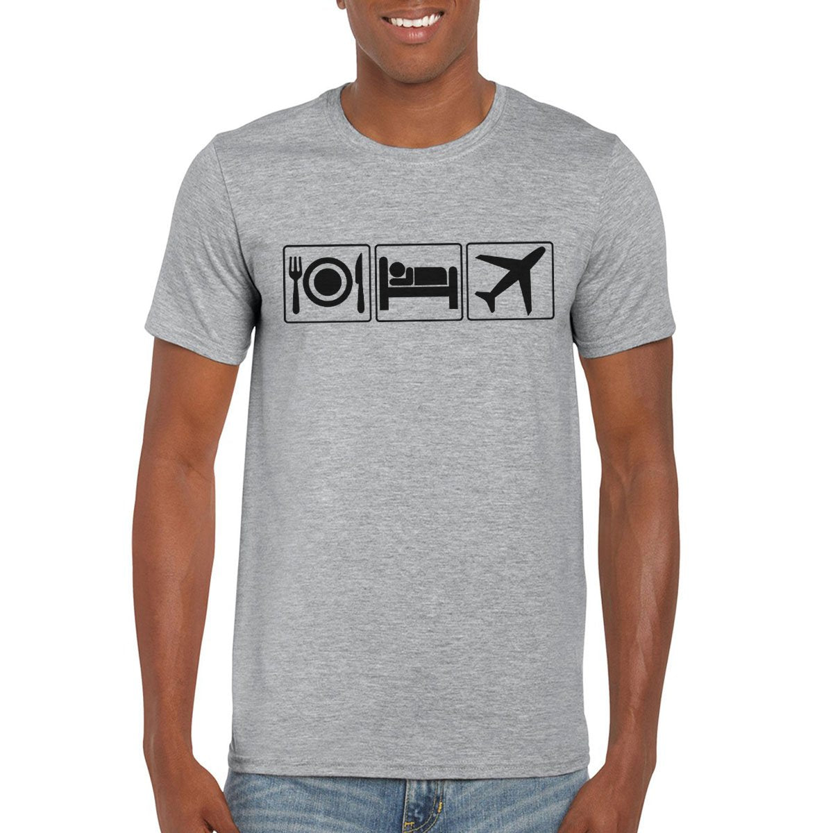 EAT SLEEP FLY Semi-Fitted Unisex T-Shirt