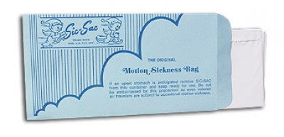 Motion Sickness Bag  -1 Pack /Sic Sac