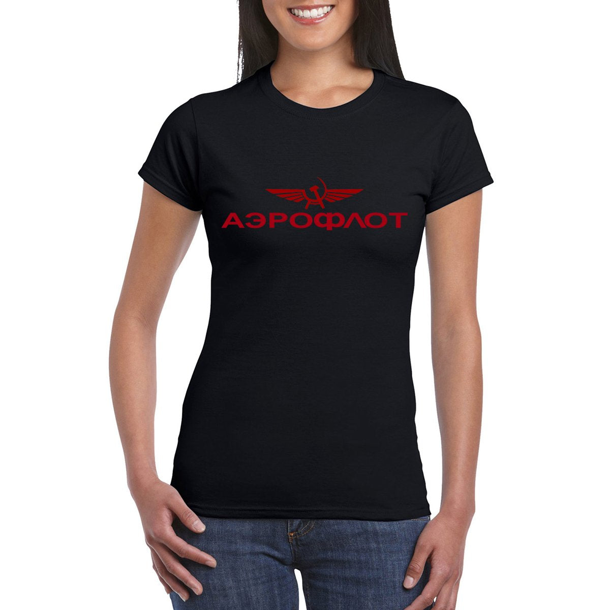 AEROFLOT T-Shirt Women's Semi Fitted.