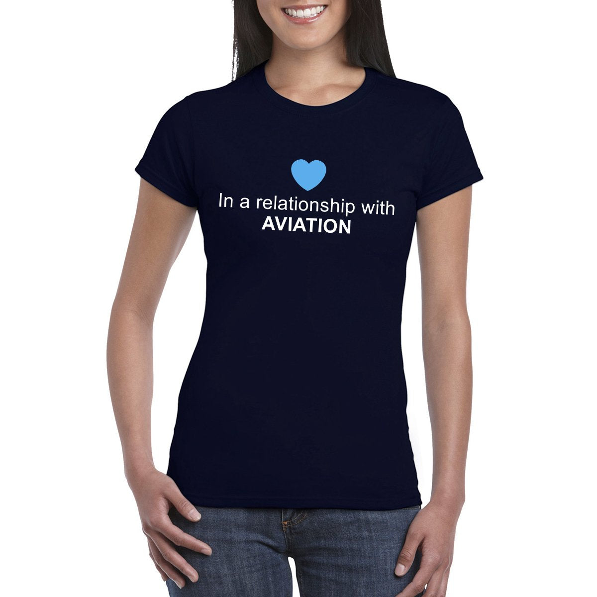 IN A RELATIONSHIP WITH AVIATION  Semi-Fitted T-Shirt
