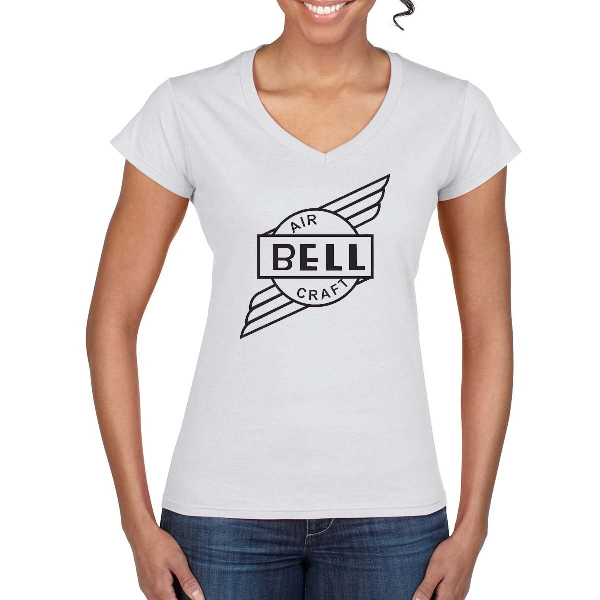 BELL AIRCRAFT Vintage Logo Design on Women's T-Shirt