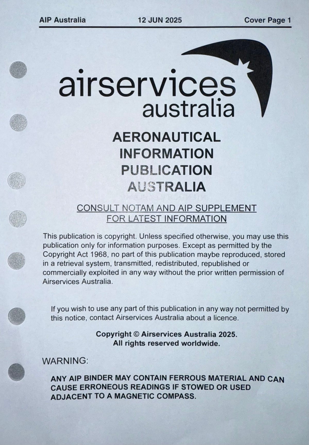 Aip Design Cover Aeronautical Information Publication (AIP)
