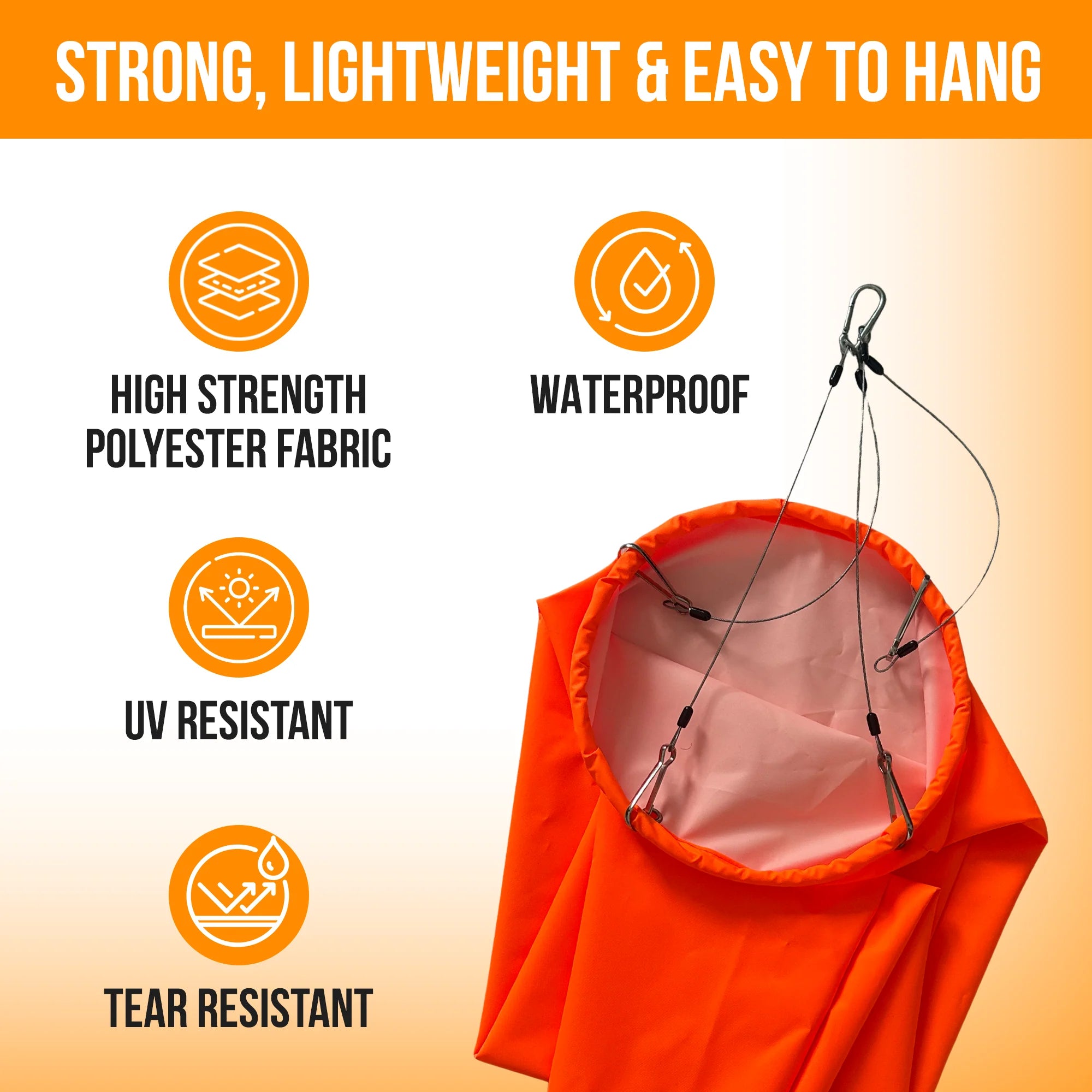 Heavy Duty Hanging Windsock Only