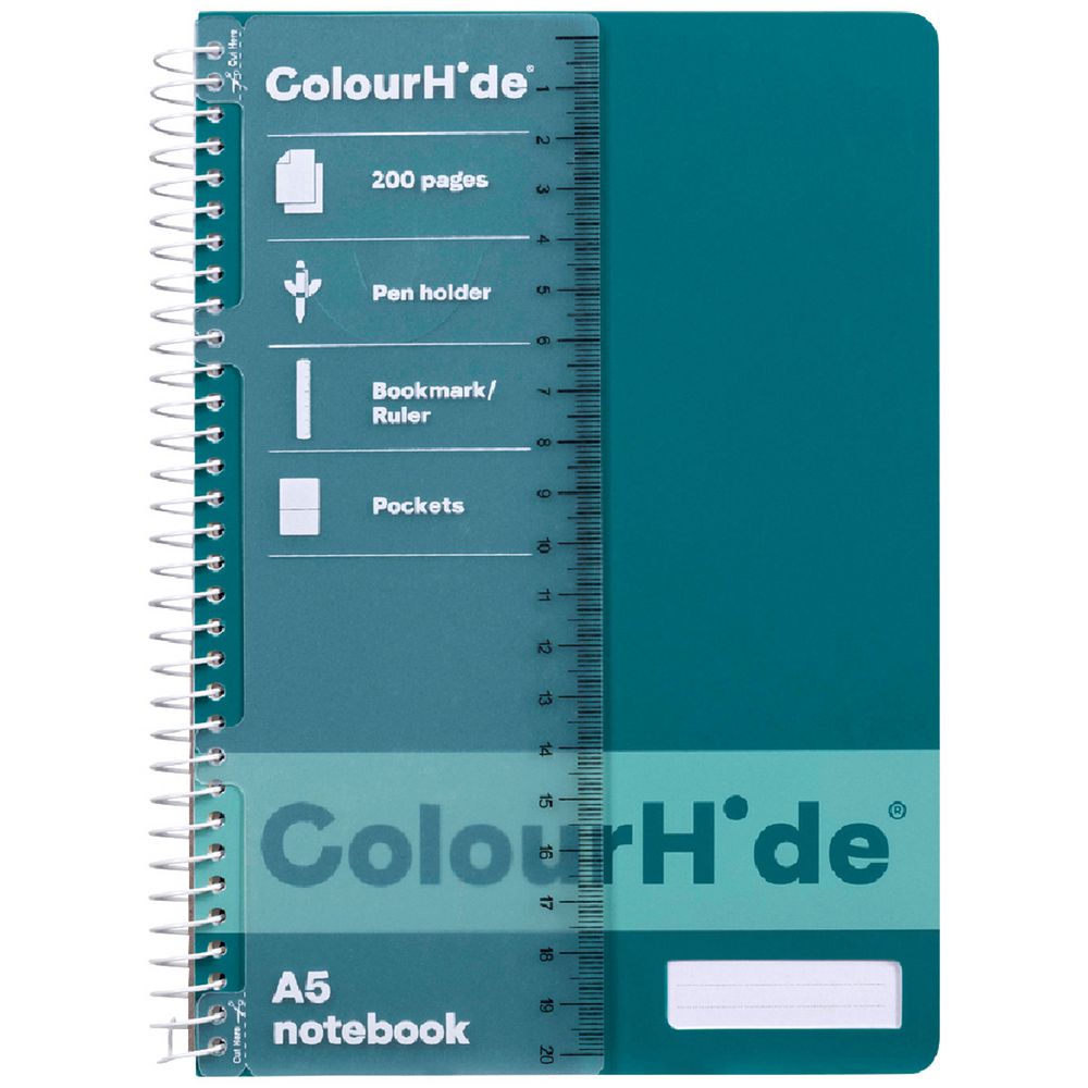 ColourHide A5 Notebook 200 Pages – Teal