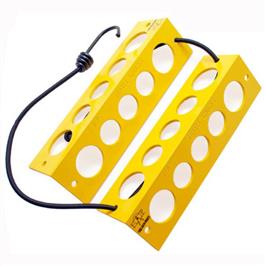 Travel Chocks - Medium Travel Chocks 8in, Yellow, Tyre Size 6x6in