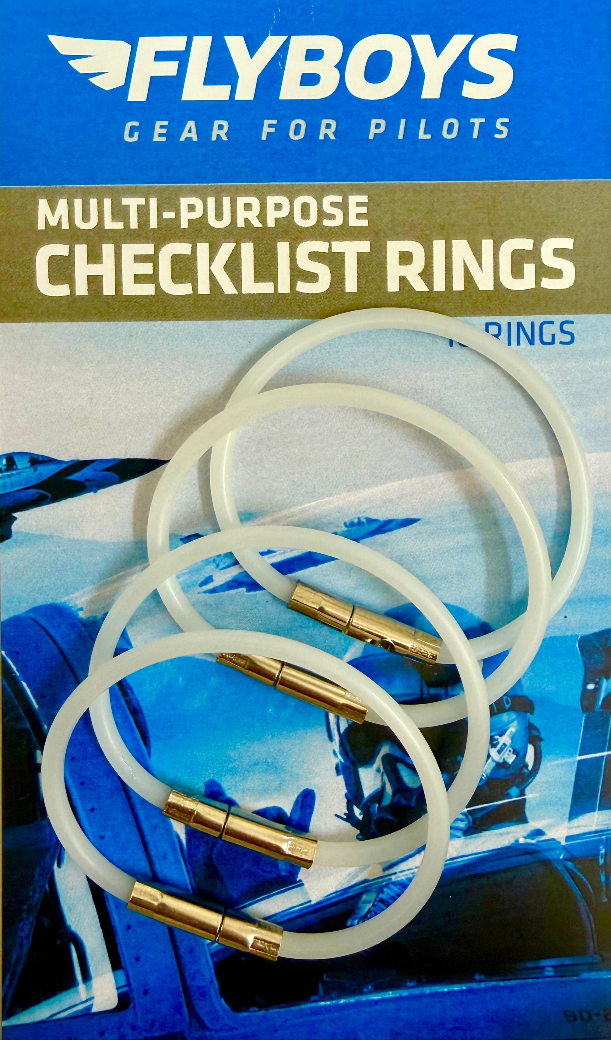 FlyBoys Checklist Ring - OPAQUE Pack of 4 (4.4cm diameter)