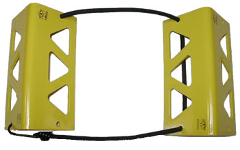 TRAVEL CHOCKS | 8in, Yellow,Med  for 6.0 x 6.0 tyre size~