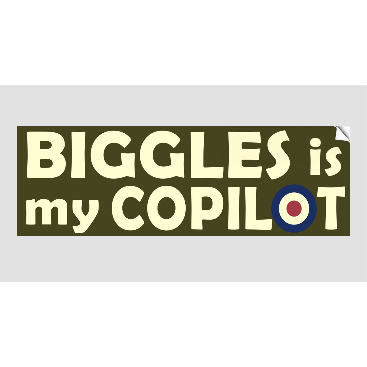 BIGGLES IS MY CO-PILOT Sticker