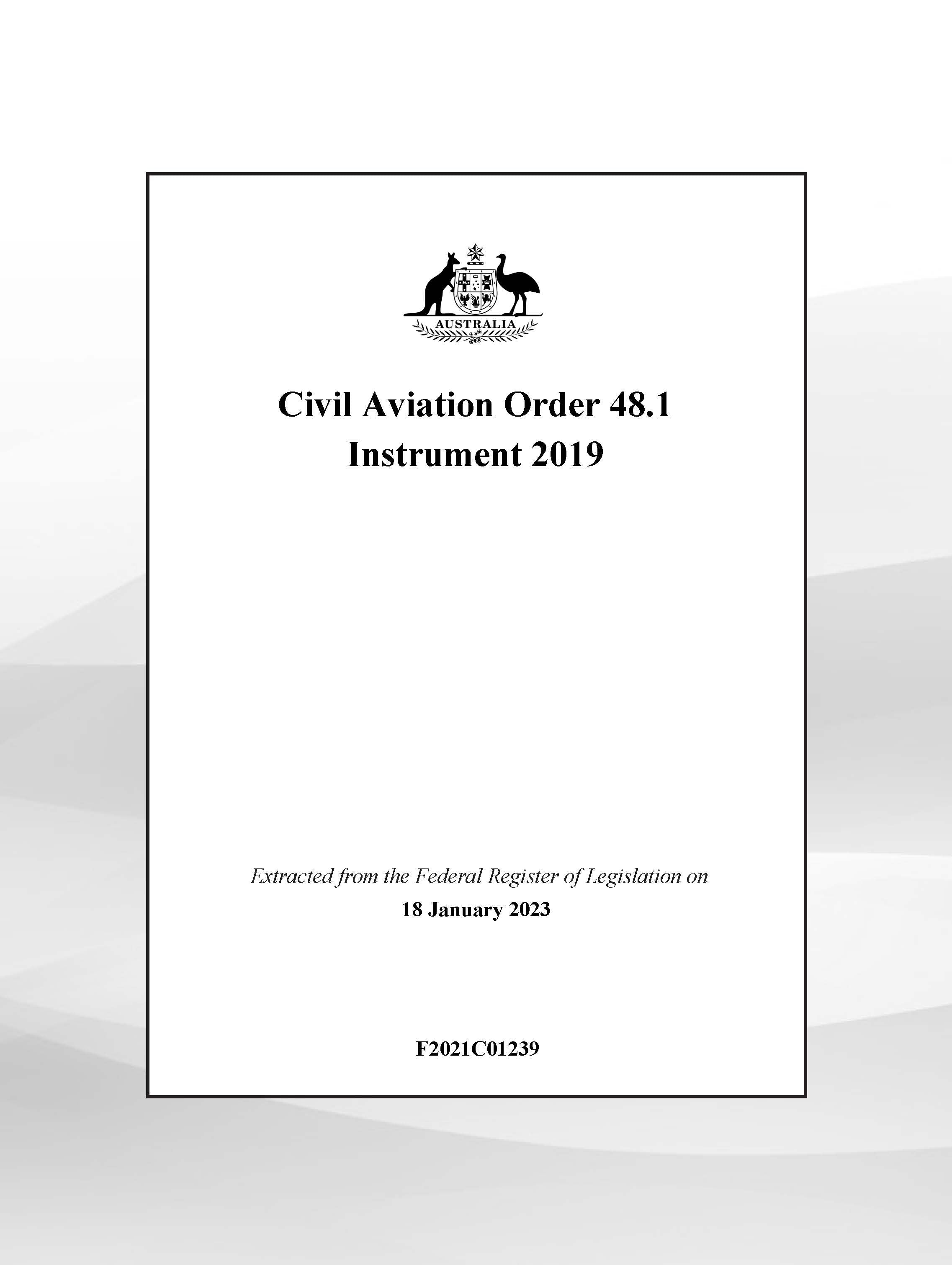 CASA CAO 48.1 Instrument 2019 (as amended) Compilation No.3 Prepared 2nd December 2021