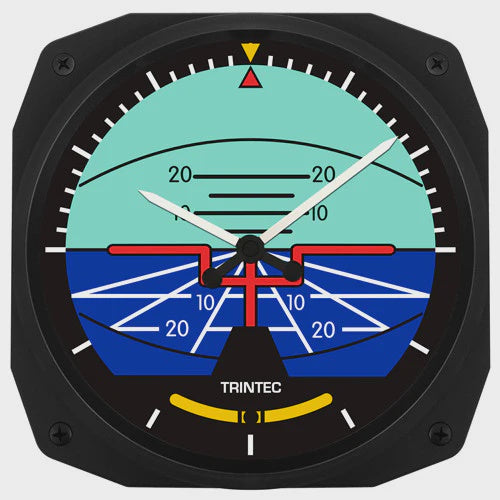 Trintec 10" Classic Artificial horizon Instrument Style Wall Clock