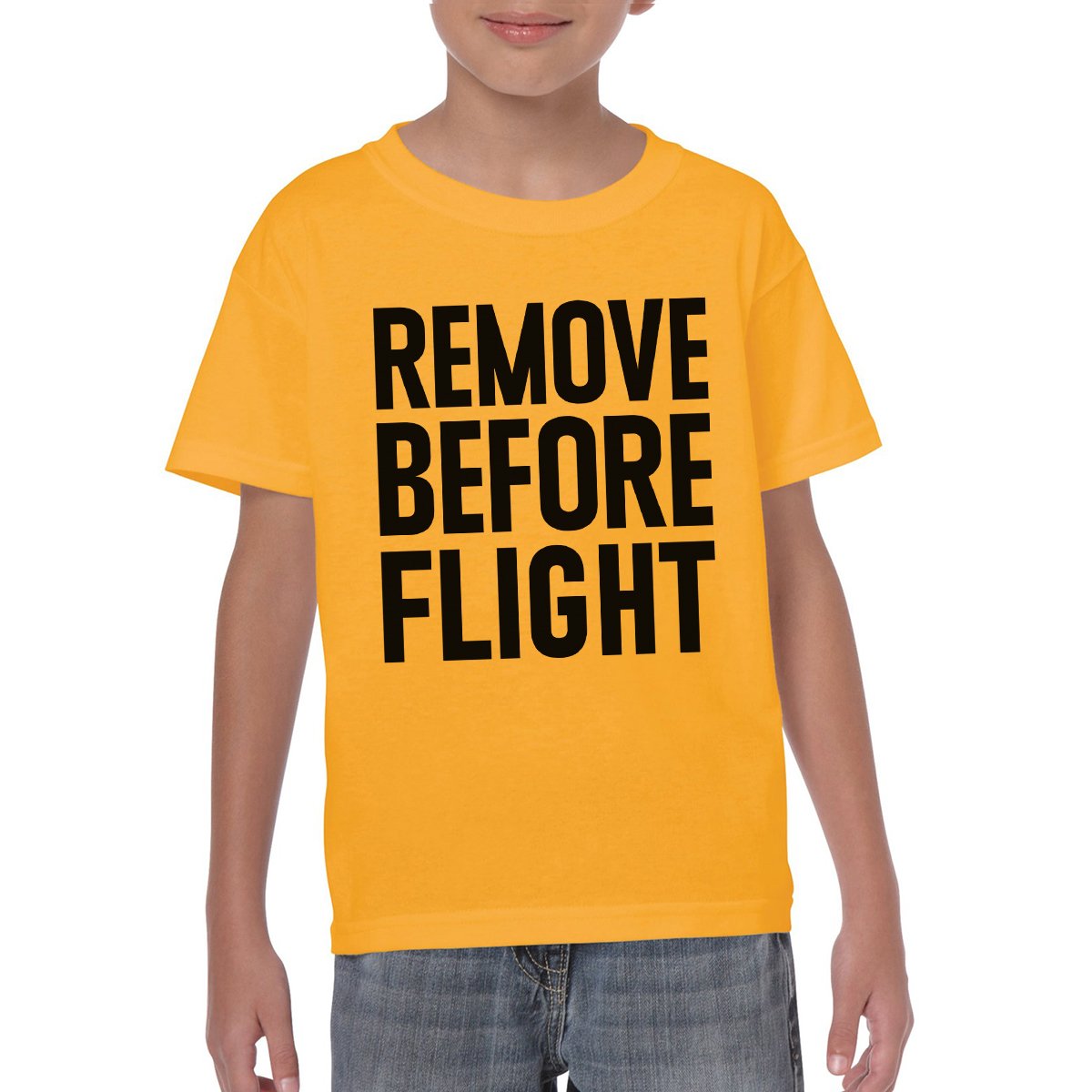 REMOVE BEFORE FLIGHT Youth Semi-Fitted T-Shirt