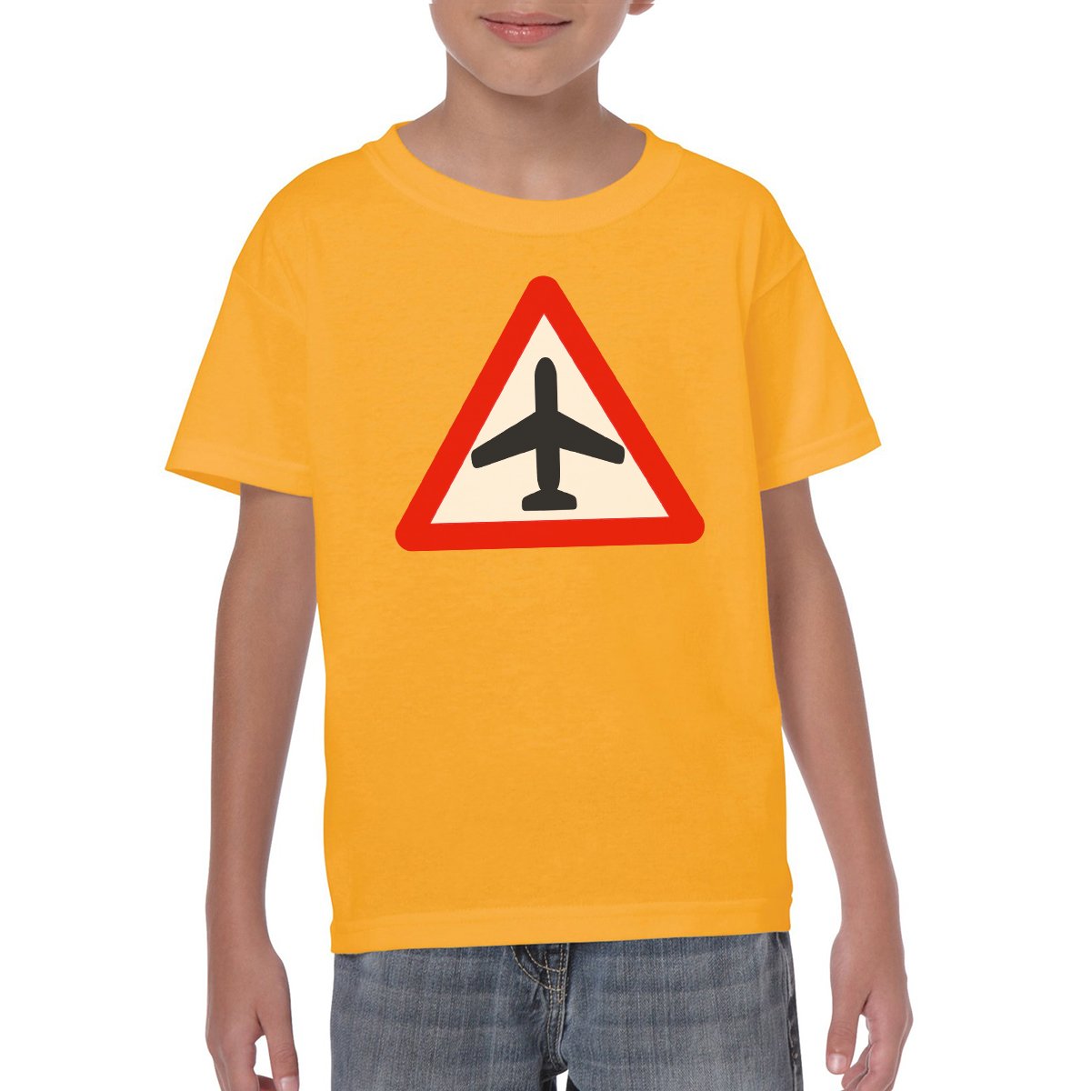 CAUTION AIRCRAFT Youth Semi-Fitted T-Shirt