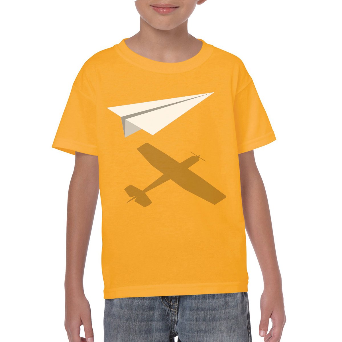 PAPER PLANE Youth Semi-Fitted T-Shirt