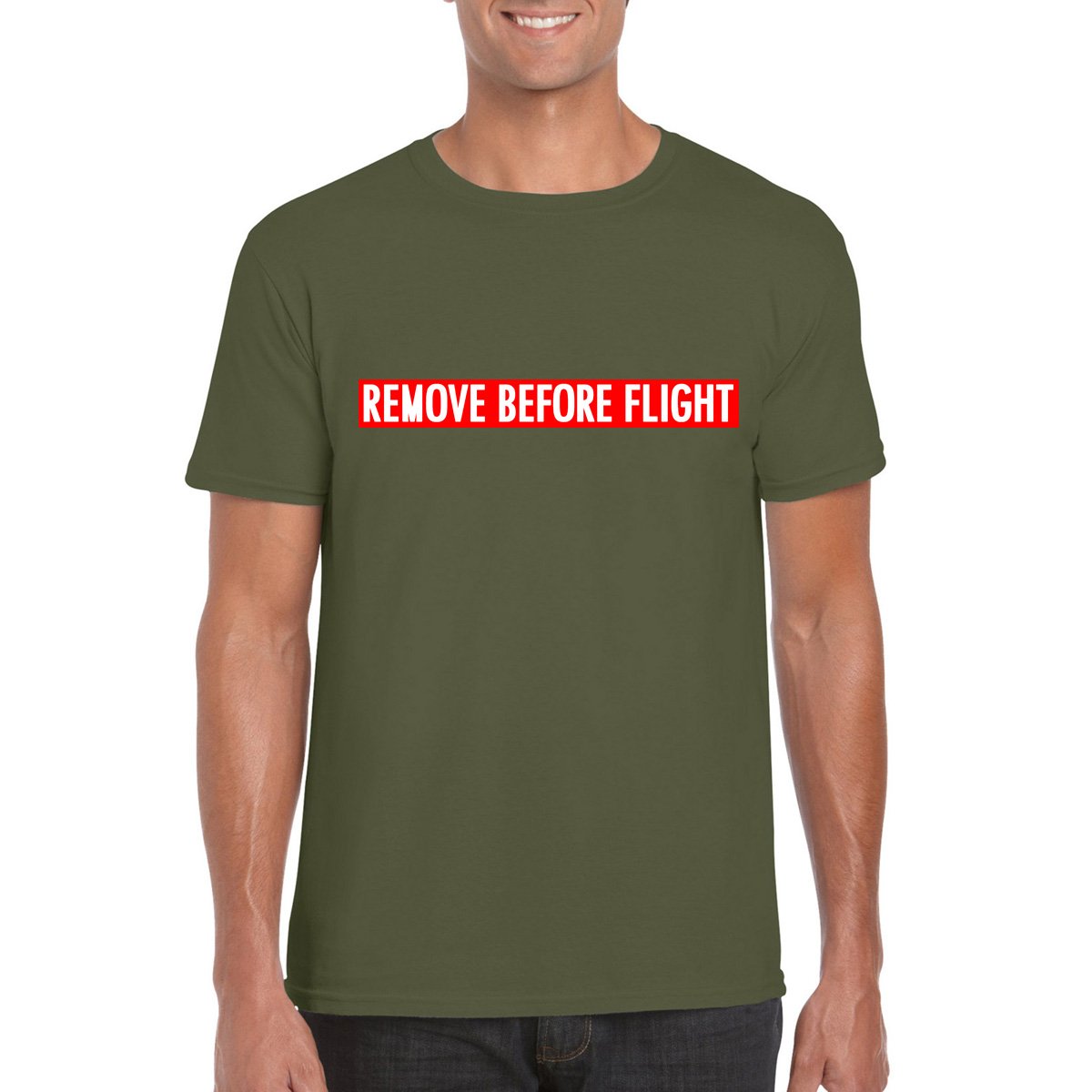 REMOVE BEFORE FLIGHT Unisex Semi-Fitted T-Shirt