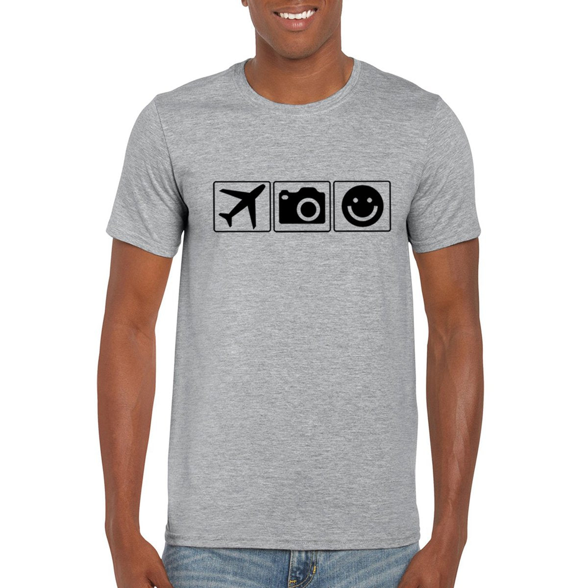 PLANE CAMERA SMILE Unisex T-Shirt