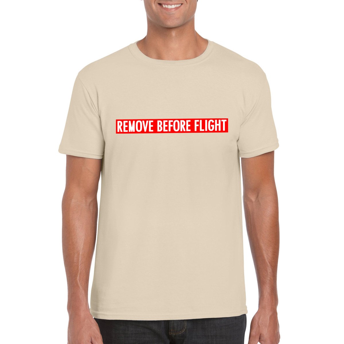 REMOVE BEFORE FLIGHT Unisex Semi-Fitted T-Shirt