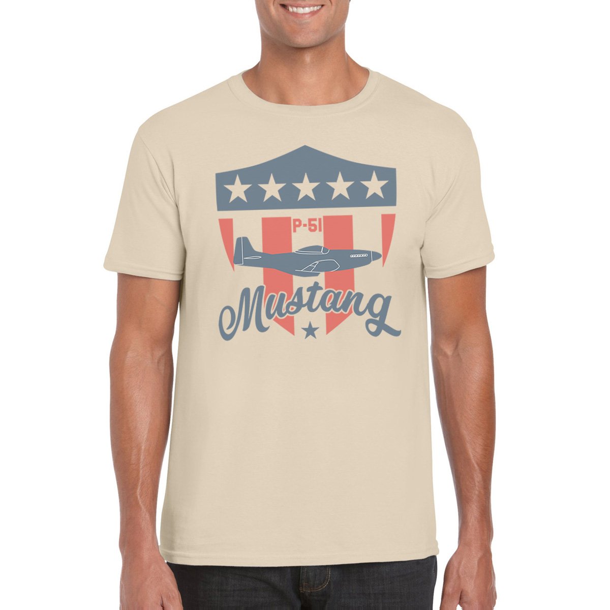 SHIELD P51 MUSTANG Semi-Fitted Unisex T-Shirt