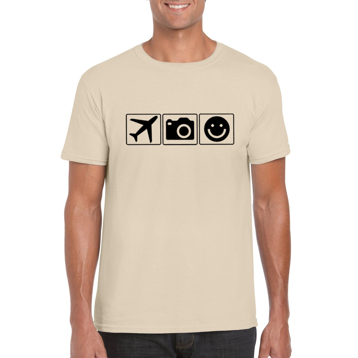 PLANE CAMERA SMILE Unisex T-Shirt