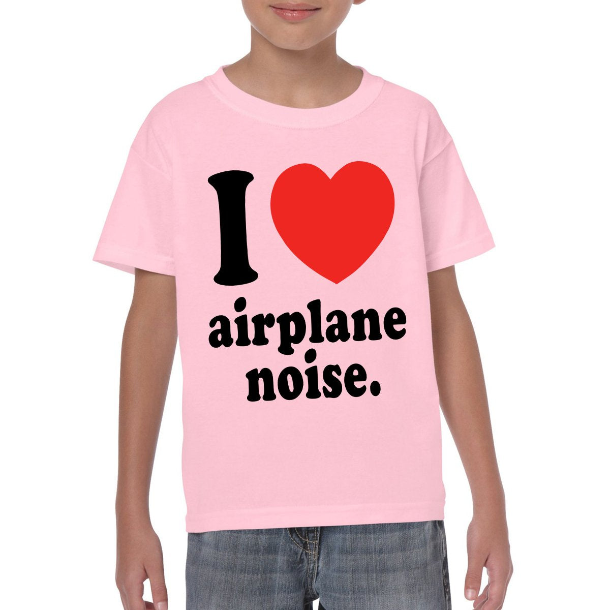 I LOVE AEROPLANE NOISE Youth Semi-Fitted T-Shirt