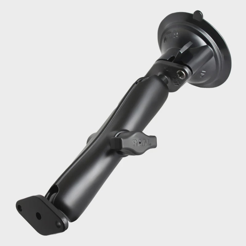 RAM® Twist-Lock™ Suction Cup Double Ball Mount - Long Arm