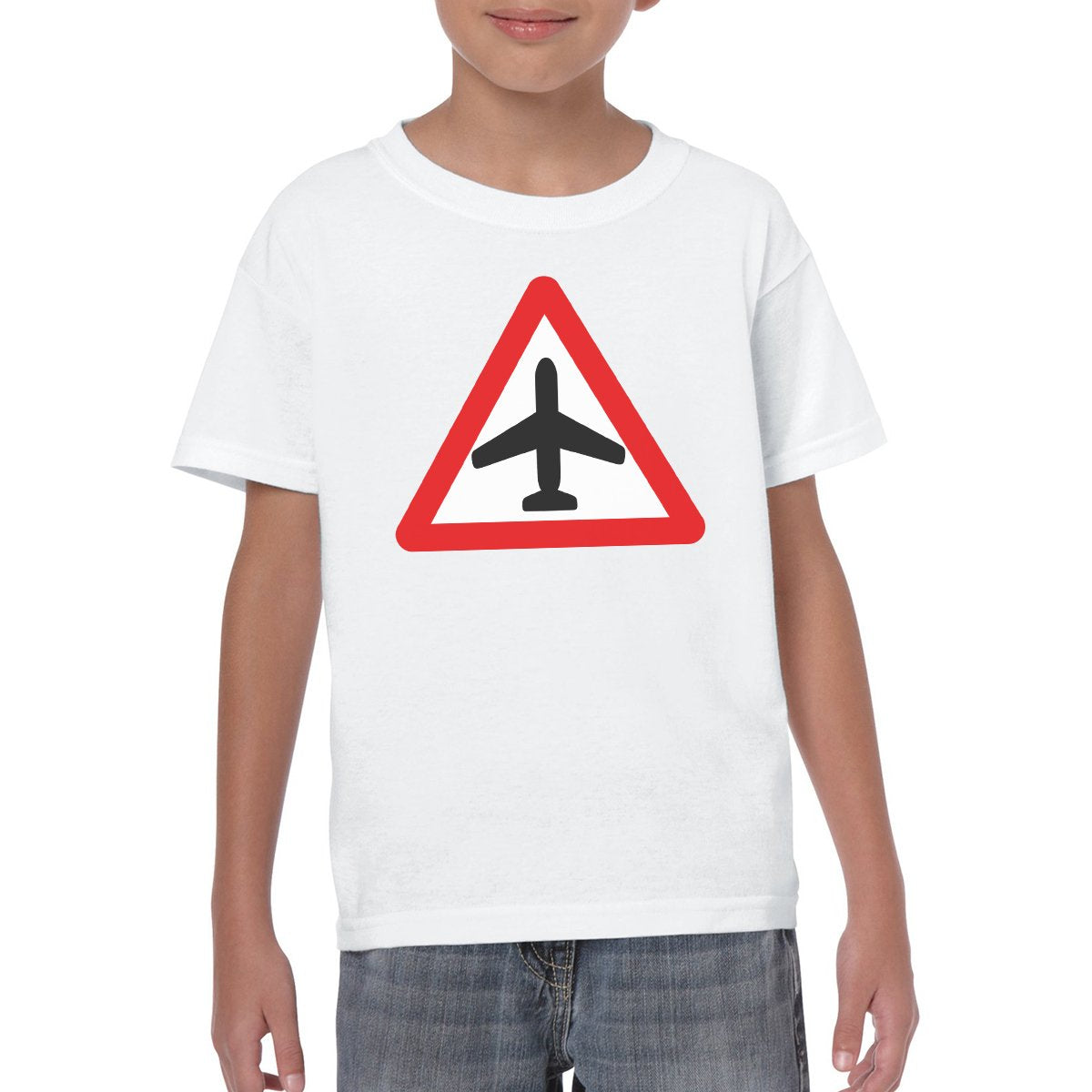 CAUTION AIRCRAFT Youth Semi-Fitted T-Shirt