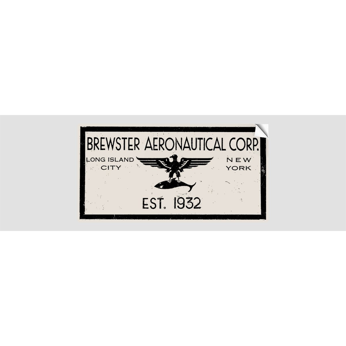 BREWSTER AERONAUTICAL CORP Sticker