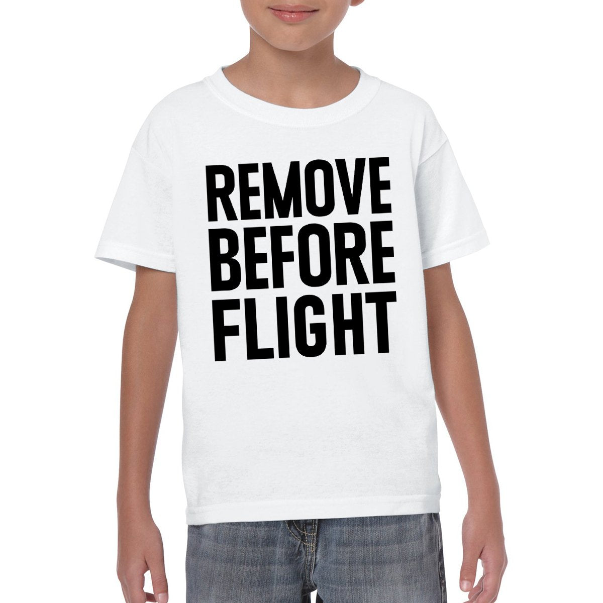 REMOVE BEFORE FLIGHT Youth Semi-Fitted T-Shirt