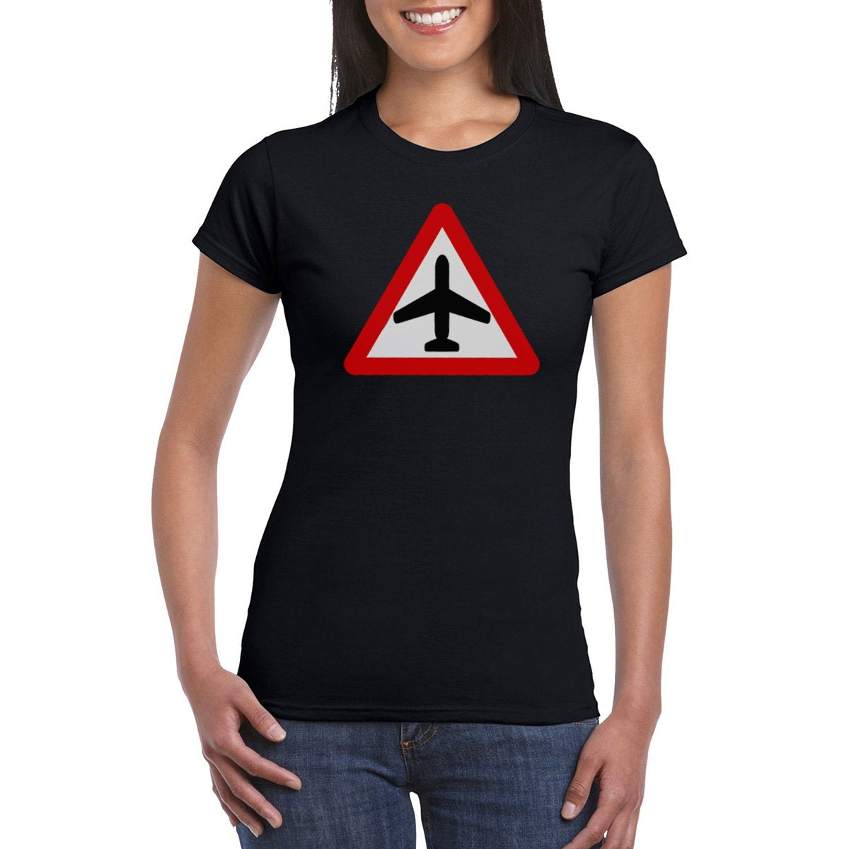 CAUTION AIRCRAFT Semi-Fitted Women's T-Shirt