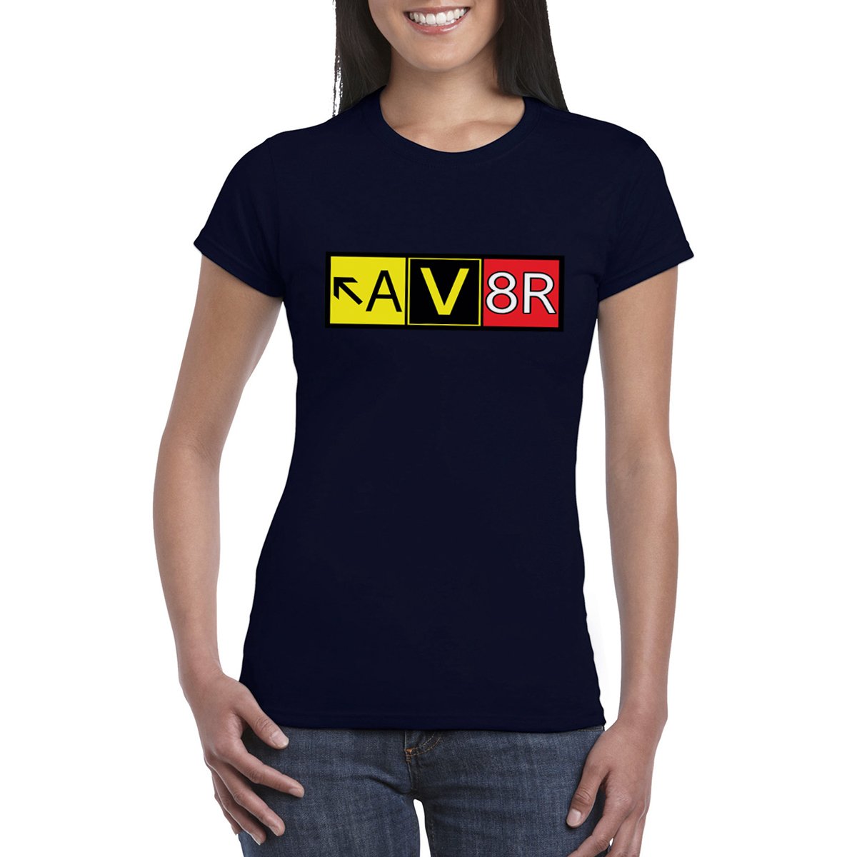 AV8R Women's Crew Neck Semi-Fitted T-Shirt