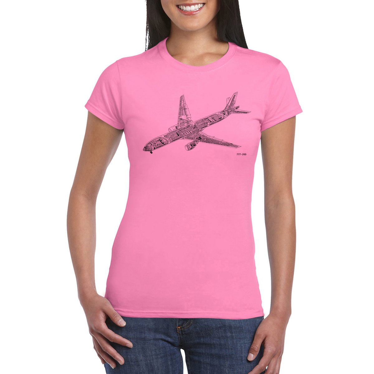 B 777 CUTAWAY DIAGRAM Women's T-Shirt