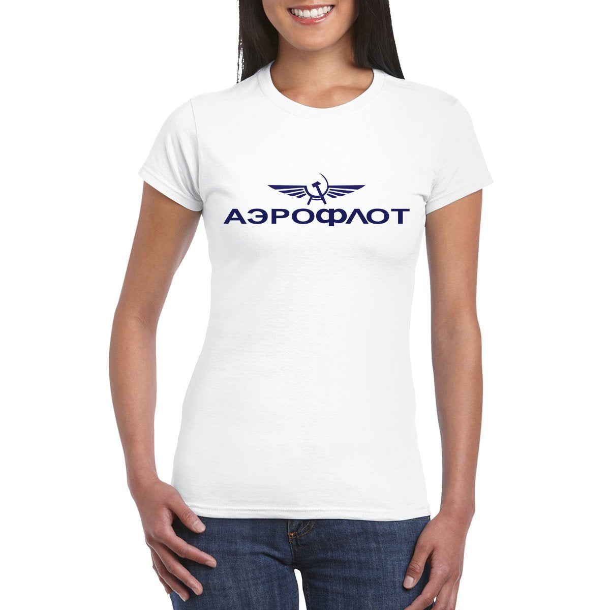 AEROFLOT T-Shirt Women's Semi Fitted.