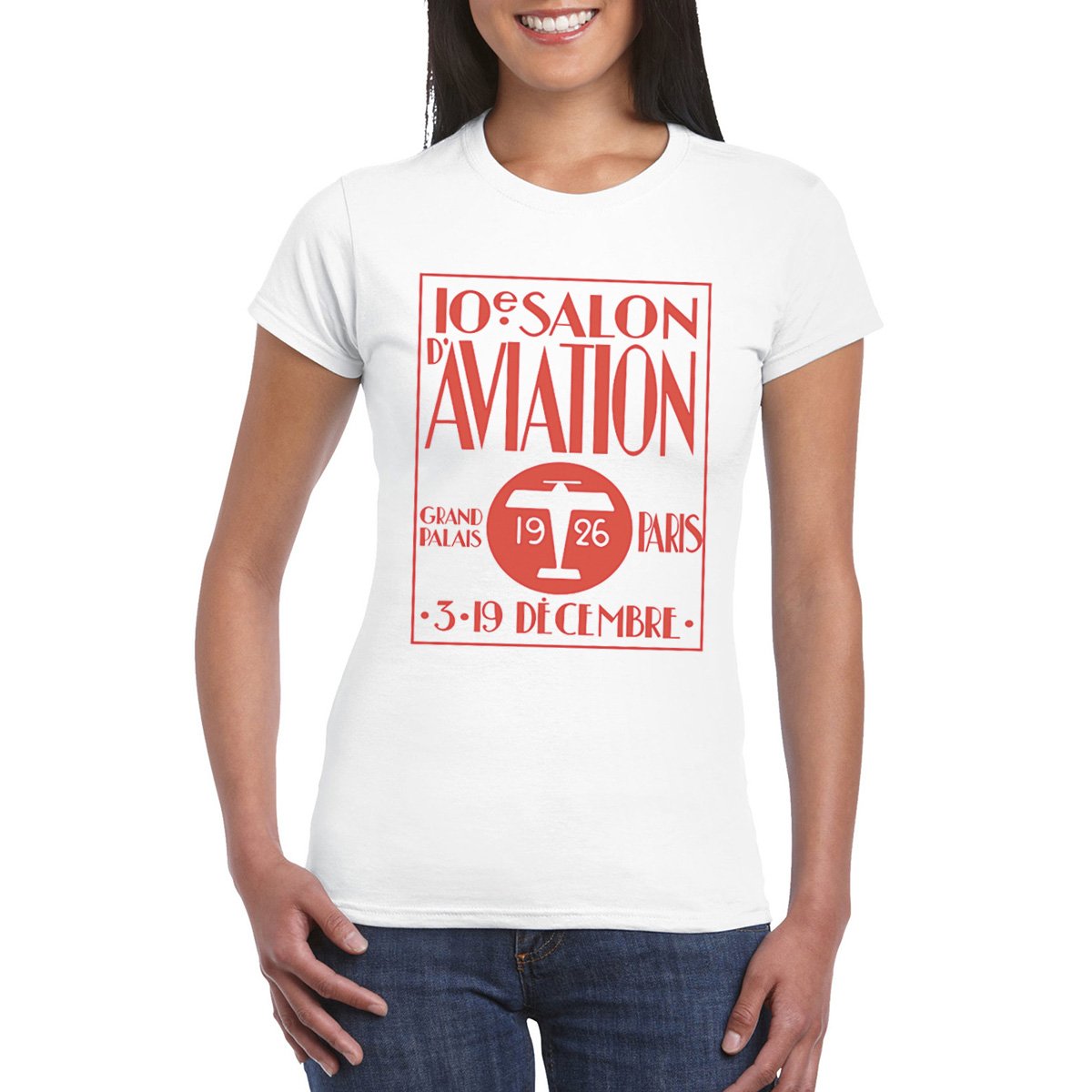 SALON D AVIATION Semi-Fitted Women's T-Shirt