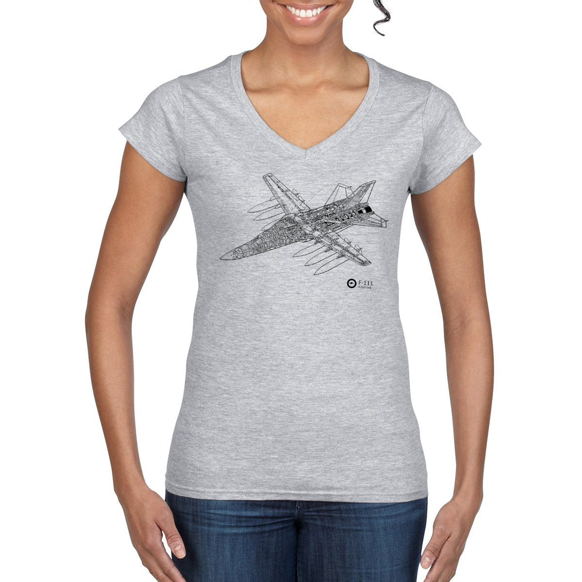F-111 CUTAWAY Women's Semi-Fitted T-Shirt