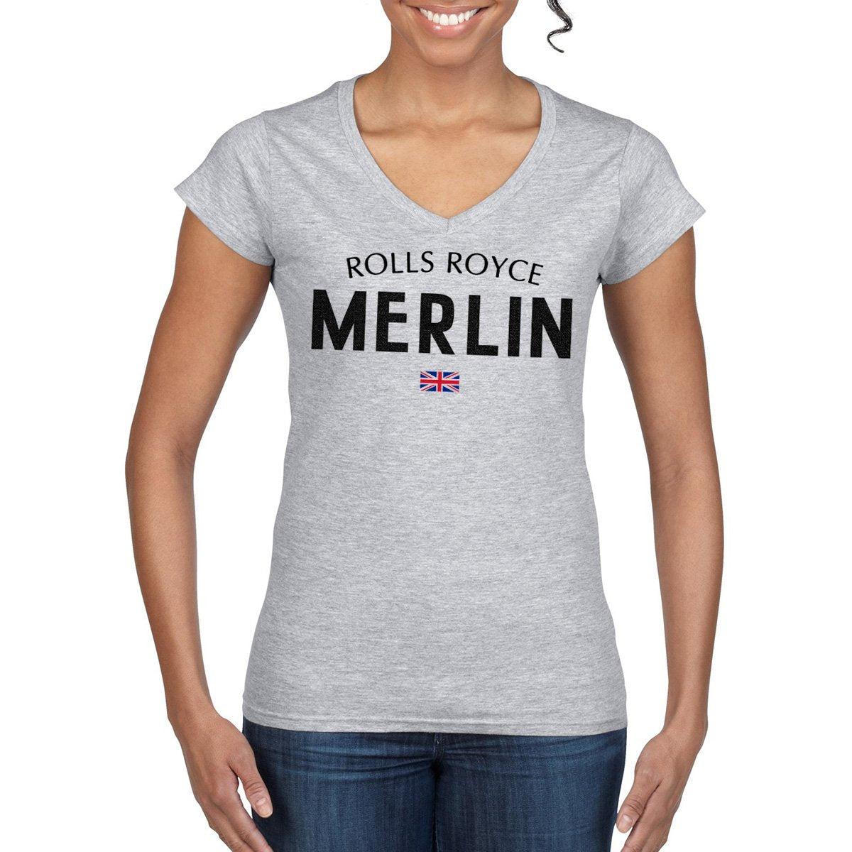 Women's MERLIN Semi-Fitted V-Neck T-Shirt